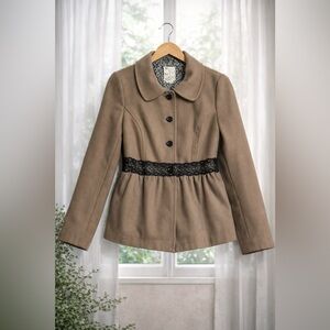 Tulle Wool Blend Lightweight Coat